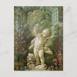 Cupid met grafiek briefkaart