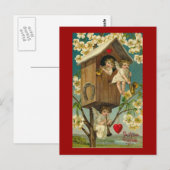Cupid Musicians in A Treehouse Briefkaart (Voorkant / Achterkant)