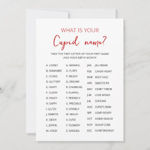 Cupid Naam Game Valentijnsdag Partijspel Kaart