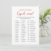 Cupid Name Game Valentijnsdag Party game Kaart (Staand voorkant)