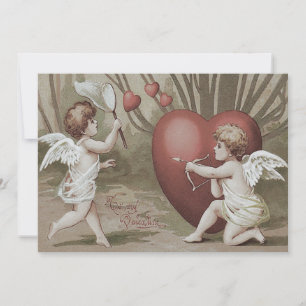 Cupid Net Cœur Arc Flèche Faire-Part de Mariage