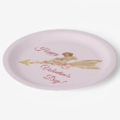 Cupid op pijl Custom Message Valentijn Papieren Bordje (Gekanteld)