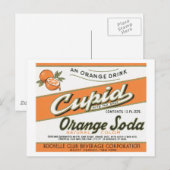  Cupid Oranje Soda Label Briefkaart (Voorkant / Achterkant)