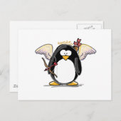 Cupid Penguin Briefkaart (Voorkant / Achterkant)