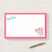 Cupid Pig Post-it Notes (Op bureau)