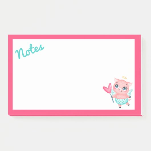 Cupid Pig Post-it Notes (Voorkant)