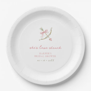 Cupid Pijl Verliefd Valentijn Bruiloft Bridal Show Papieren Bordje