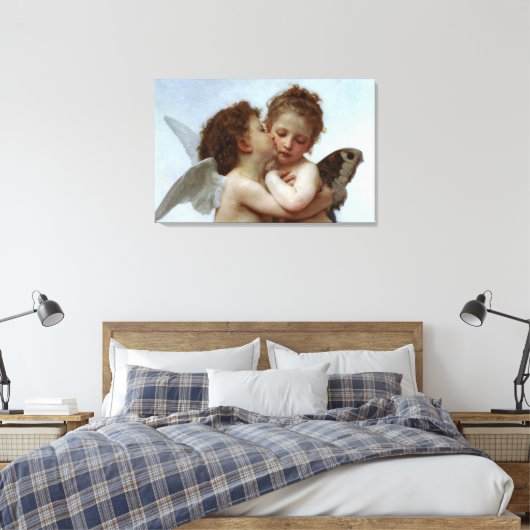 Cupid & Psyche als kind Canvas Afdruk (Insitu (Slaapkamer))