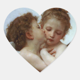 Cupid & Psyche als kind Hart Sticker