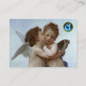 Cupid & Psyche als KinderMONOGRAM-saffier Visitekaartje (Achterkant)