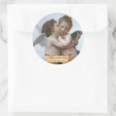 Cupid & Psyche Pre-Raphaelite Bookplaat Ronde Sticker (Tas)