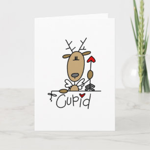 Cupid Reindeer Kerstoverhemden en cadeautjes Feestdagen Kaart