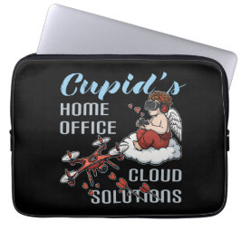 Cupid’s Home Office, Drone Valentine’s Day Laptop Sleeve