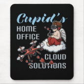 Cupid’s Home Office, Drone Valentine’s Day Muismat (Voorkant)