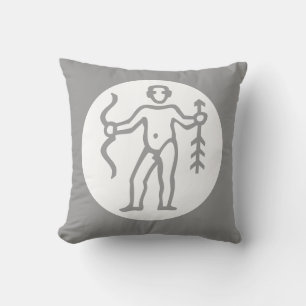 CUPID/ sagittarius HOROCOPE sur coussin GRIS