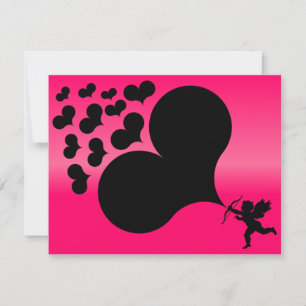 Cupid Shooting Hearts Feestdagenkaart