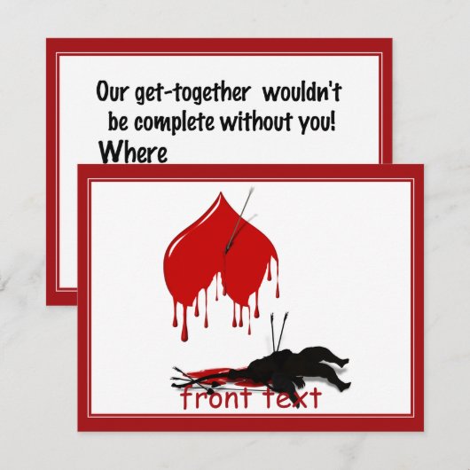 Cupid Shot Down (tegen Valentijn) Kaart (Voorkant / Achterkant)