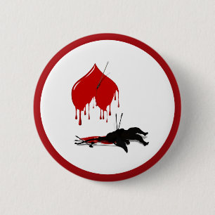 Cupid Shot Down (tegen Valentijn) Ronde Button 5,7 Cm