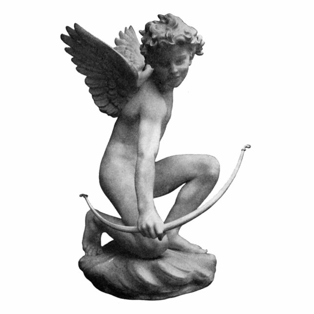 Cupid Statue Staand Fotobeeldje (Voorkant)