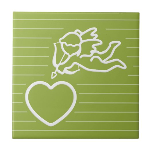 Cupid Strikes aangepaste tegel Tegeltje (Voorkant)