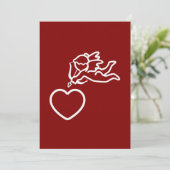 Cupid Strikes aangepaste uitnodiging (Staand voorkant)