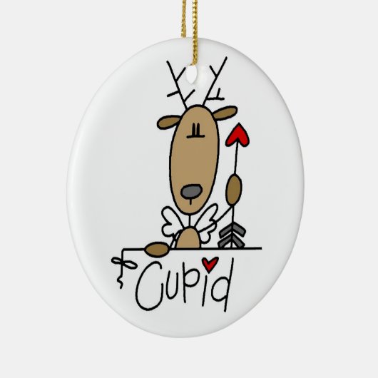 Cupid the Reindeer Kerstkeepomwille Ornament (Rechts)