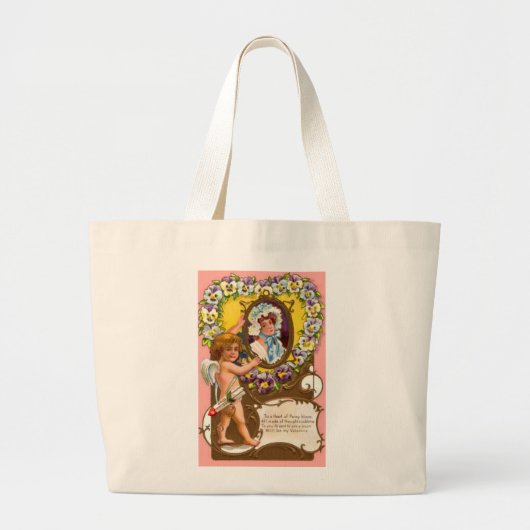 Cupid Valentijn Day Bag Grote Tote Bag (Voorkant)