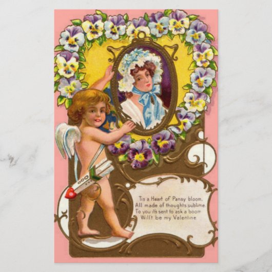 Cupid  Valentijn Day Briefpapier (Voorkant)