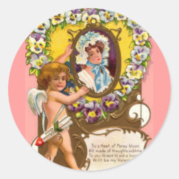 Cupid  Valentijn Day Ronde Sticker