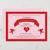 Cupid Valentijnsdag Invitation Kaart (Voorkant / Achterkant)