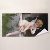Cupidé avec un papillon, Bouguereau (Serviette de bain)