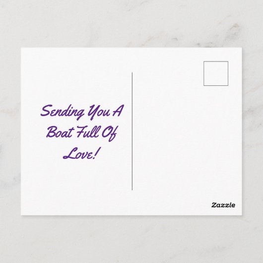 Cupide Dans Une Carte Postale Bateau (Dos)