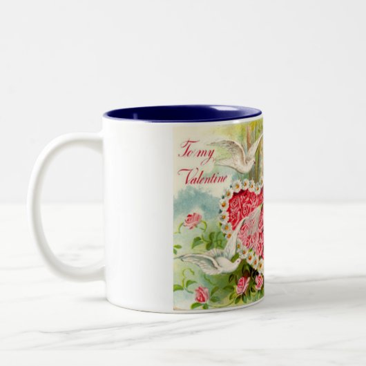 Cupide Valentine roses roses roses Mug (Gauche)