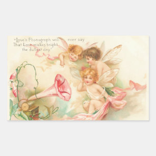 Cupido Angel I Rechthoek Sticker