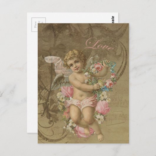 Cupido -  briefkaart (Voorkant / Achterkant)