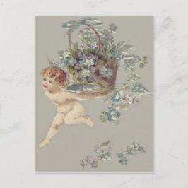 Cupido Cherub Angel Forget-Me-Not Briefkaart