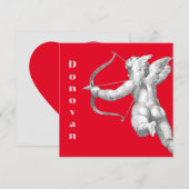  Cupido decoratieve Valentijnse vierkante kaart (Voorkant / Achterkant)
