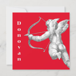 Cupido decoratieve Valentijnse vierkante kaart