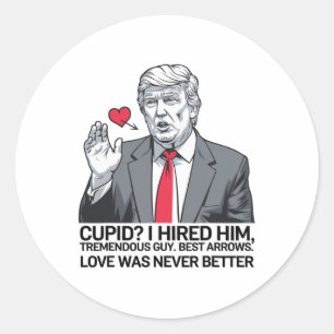 Cupido die ik heb ingehuurd Tremendous Guy Beste P Ronde Sticker