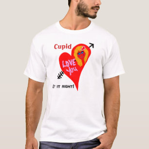 Cupido Get it Right Red Heart Blonde Girl Arrow T-shirt
