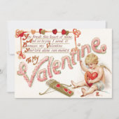 Cupido hart boog pijl Mend bruiloft uitnodiging (Voorkant)