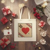 Cupido Hart met Pijl Romantische Valentijnse Patro Tote Bag