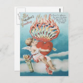 Cupido hartvuur caleidoscoop briefkaart (Voorkant / Achterkant)