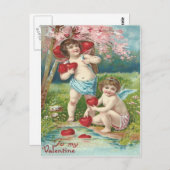 Cupido Heart Tree Pond Briefkaart (Voorkant / Achterkant)