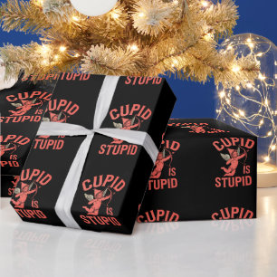 Cupido is stom grappige Valentijnsdag Cadeaupapier