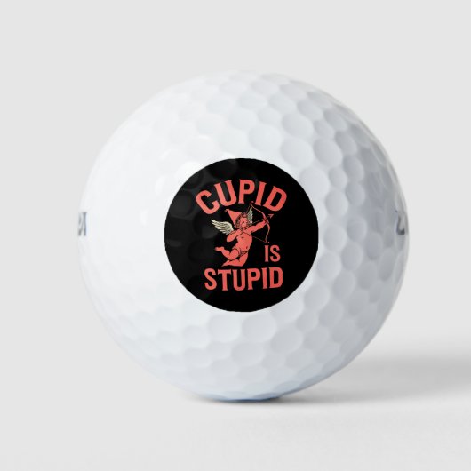 Cupido is stom grappige Valentijnsdag Golfballen (Voorkant)