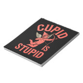 Cupido is stom grappige Valentijnsdag Notitieblok (Gedraaid)