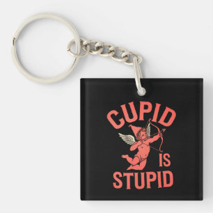 Cupido is stom grappige Valentijnsdag Sleutelhanger