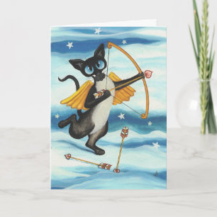 Cupido Kat Valentijn Siamese - Jij bent van mij Feestdagen Kaart
