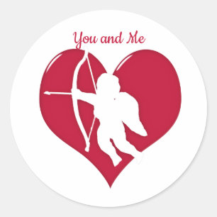 Cupido Liefde Valentijnsdag Ronde Sticker